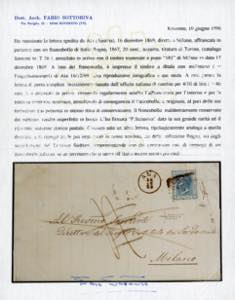 1869 - 20 cent. azzurro, tiratura ... 