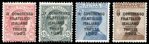 1922 - Congresso Filatelico, serie completa ... 