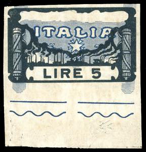 1923 - 5 lire Marcia su Roma, prova ... 