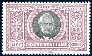 1923 - 5 lire Manzoni (156), ottima ... 