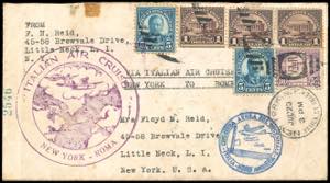 1933 - Aerogramma pluriaffrancato con ... 