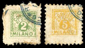 CORRIERI DI CITTA 1897 - 2 cent. e 5 cent. ... 