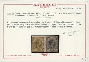 1884/86 - Umberto I, serie ... 