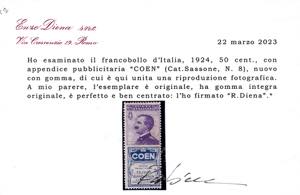 1924 - 50 cent. Coen (10), ... 