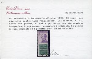 1924 - 50 cent. Tagliacozzo (17), ... 