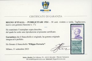 1924 - 50 cent. Tagliacozzo (17), ... 