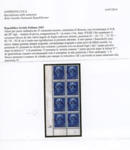 1943 - 35 cent., soprastampa ... 