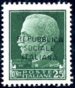 1944 - 25 cent. verde, falso dellepoca, ... 