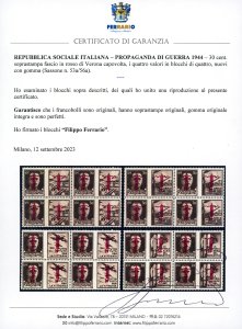 1944 - 30 cent soprastampa fascio ... 