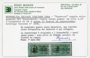 1944 - 1,25 lire, coppia ... 