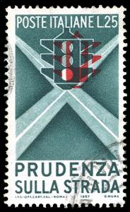 1957 - 25 lire Educazione stradale, stampa ... 