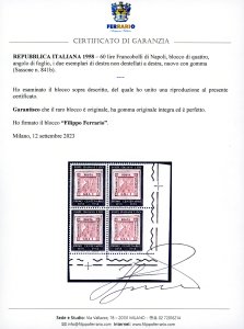 1958 - 60 lire Francobolli di ... 