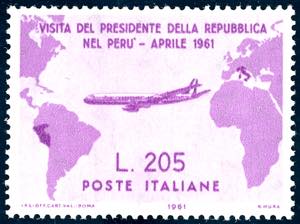 1961 - 205 lire Gronchi rosa (921), gomma ... 