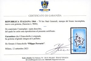 1964 - 70 lire Stati Generali, ... 