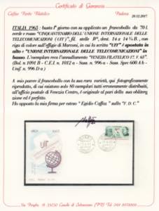 1965 - 70 lire Centenario UIT, ... 