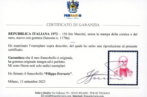 1972 - 150 lire Mazzini, senza la ... 