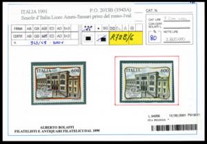 1991 - 600 lire Liceo grigio, ... 