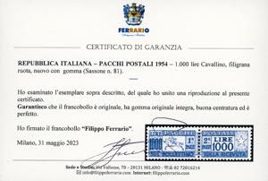 1954 - 1.000 lire Cavallino, ... 