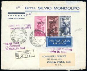 POSTA AEREA 1954 - 300 e 1.000 lire ... 