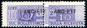 PACCHI POSTALI 1949 - 10 lire soprastampa ... 