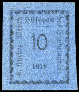 MERANO 1918 - 10 h. oltremare (3), nuovo, ... 