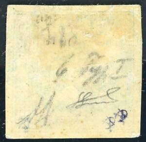 1851 - 3 cent. Mercurio azzurro, I ... 