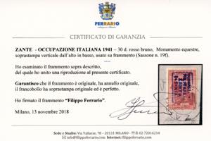 ZANTE 1941 - 30 d. Monumento ... 