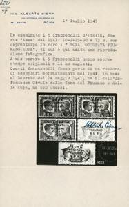 ZONA FIUMANO 1941 - Non emessi, ... 