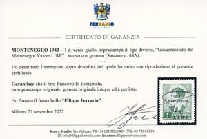 MONTENEGRO 1942 - 1 d., ... 