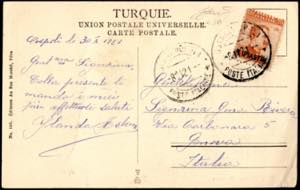 COSTANTINOPOLI 1921 - 4 piastre su 20 cent. ... 