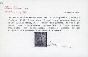 PECHINO 1917 - 6 cent. su 15 cent. ... 