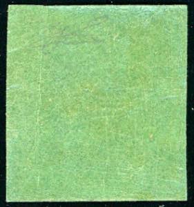 1852 - 5 cent. verde, senza punto ... 