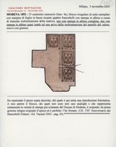 1852 - 25 cent. camoscio (4a), ... 