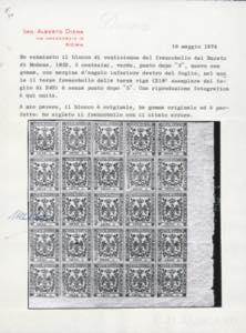 1852 - 5 cent. verde, punto dopo ... 