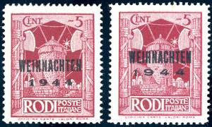 OCCUPAZIONE TEDESCA EGEO 1944 - 5 cent. ... 