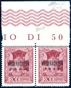 OCCUPAZIONE TEDESCA EGEO 1944 - 5 cent. ... 