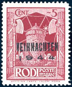 OCCUPAZIONE TEDESCA EGEO 1944 - 5 cent. ... 