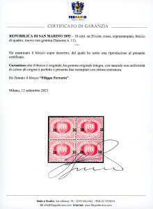 1892 - 10 cent. su 20 cent. (11), ... 