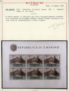 1951 - 500 lire Veduta, foglietto ... 