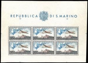 1951 - 1.000 lire Bandierone, foglietto ... 