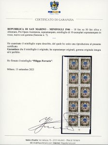 1946 - 10 lire su 50 lire Opere ... 