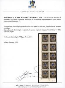 MINIFOGLIO 1946 - 10 lire su 50 ... 