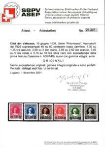 1934 - Provvisoria, I tiratura, ... 