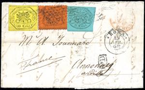 STATO PONTIFICIO-FRANCIA 1868 - 5 cent. ... 