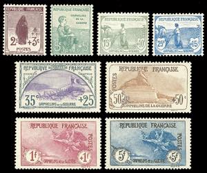 FRANCIA 1917/19 - Orfanelli, serie completa ... 