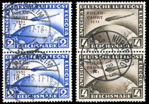 GERMANIA REICH POSTA AEREA 1931 - 2 m. e 4 ... 