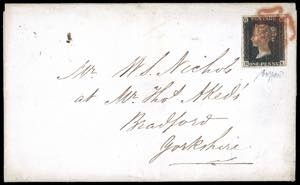 GRAN BRETAGNA 1840 - 1 p. nero Penny black ... 