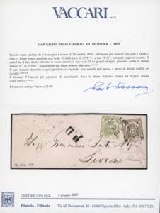 1859 - 15 cent. bruno, perfetto e ... 