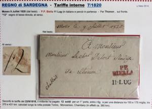 SARDEGNA PREFILATELICHE 1808/1858 ... 