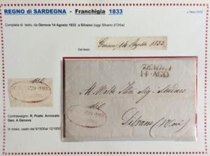 SARDEGNA PREFILATELICHE 1819/1859 ... 